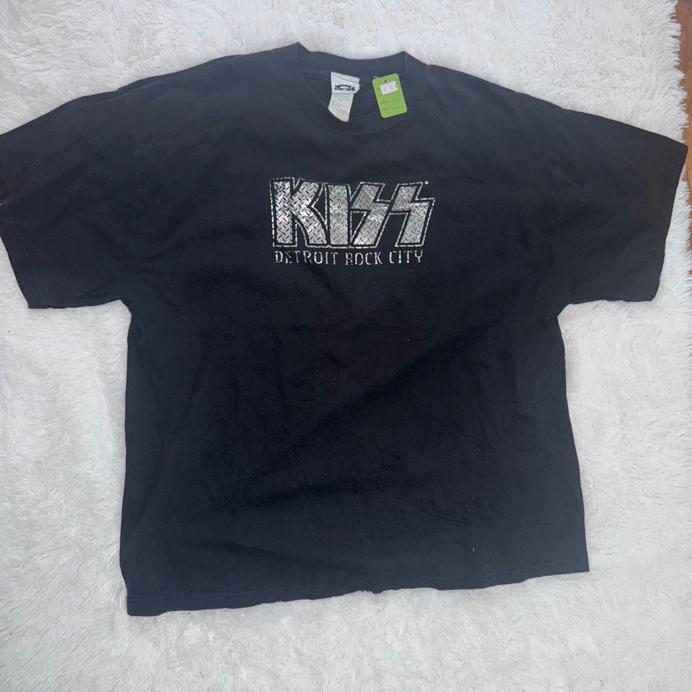 Vintage Vinyl KISS Detroit‎ Rock City Graphic T-Shirt Mens XL Black 2005